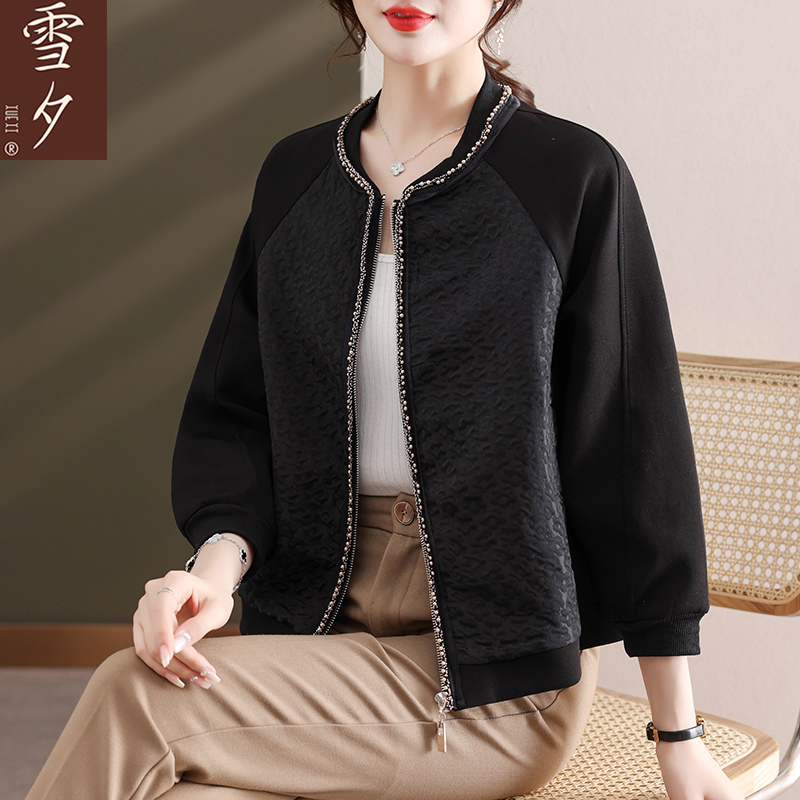 妈妈秋装小香风外套2025新款风衣中老年女装气质夹克衫春秋上衣服