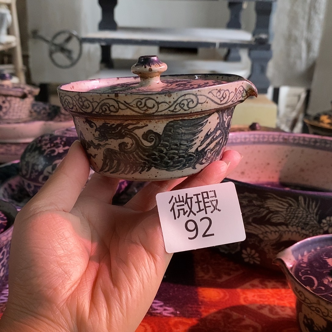 陶手工手绘青花高温陶瓷