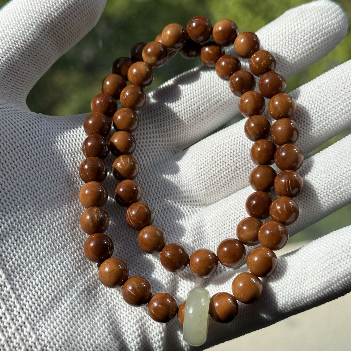 跑环双圈·卡8圆珠特级库克手串