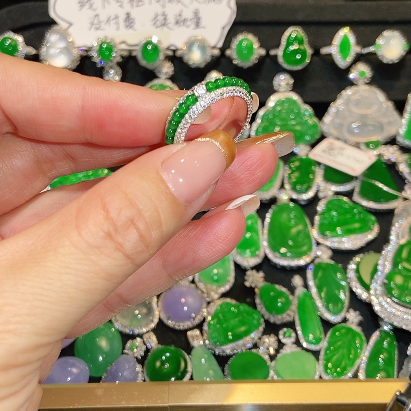 【闪购商品】翡翠戒指未镶嵌天然翡翠