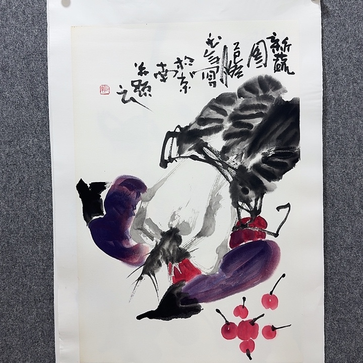 国画靳长年老师手绘作品
