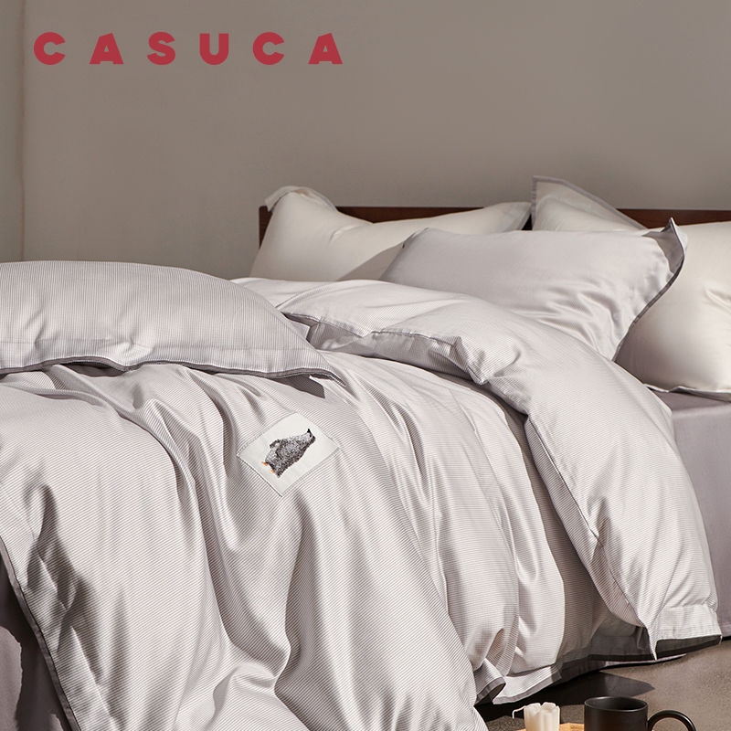 CASUCA约翰磨毛四件套四季床单床上用品保暖被套