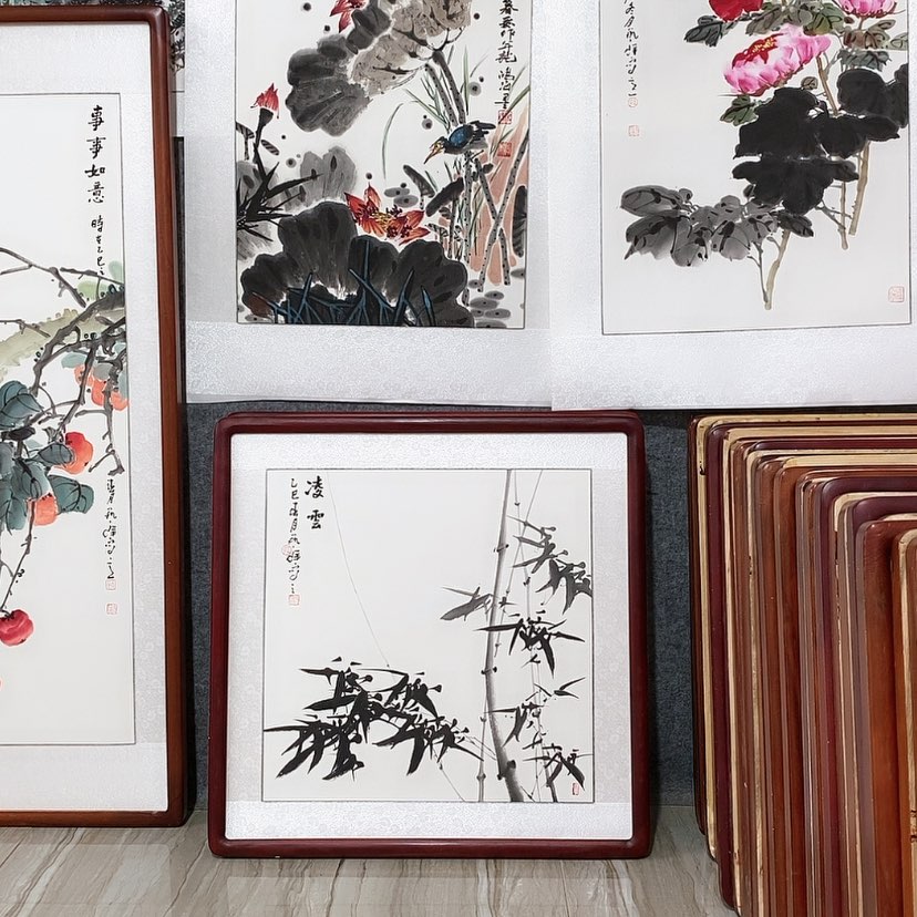 【闪购商品】国画书画作品带框63×63厘米