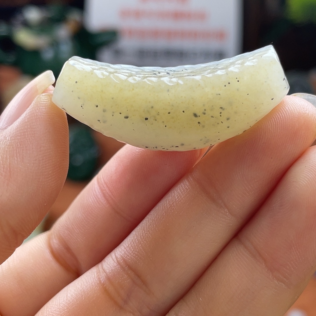 和田玉未镶嵌颈饰新疆白底青花糖三彩勒子