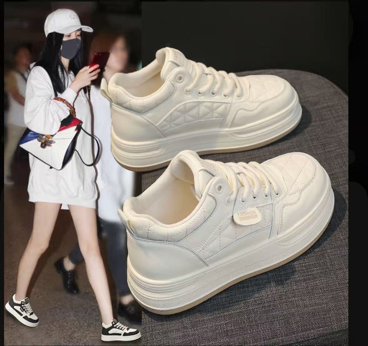 高帮加绒保暖休闲鞋2025新款百搭小白鞋2018