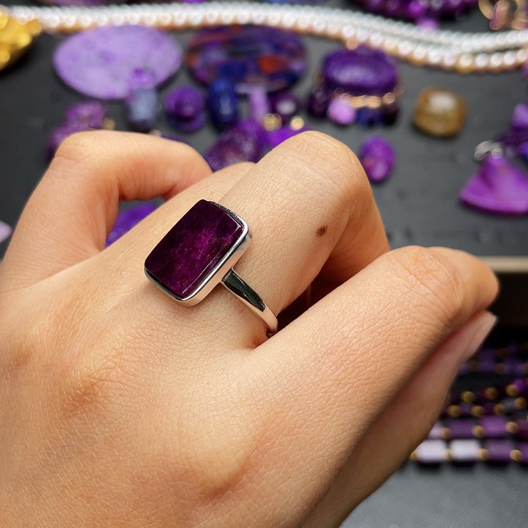 苏纪石（舒俱来）戒指银S925镶嵌