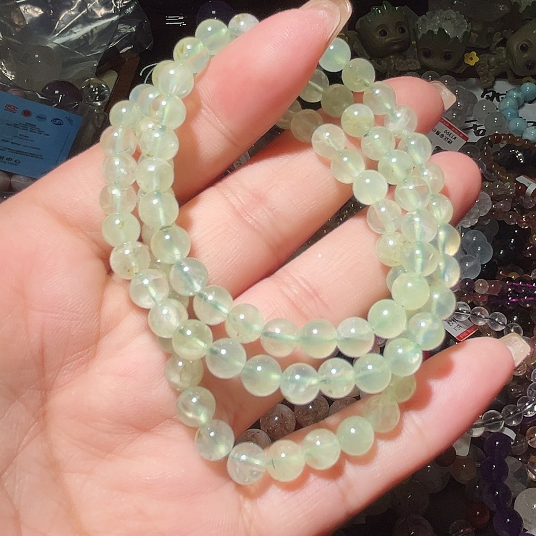 水晶手链未镶嵌葡萄石多圈