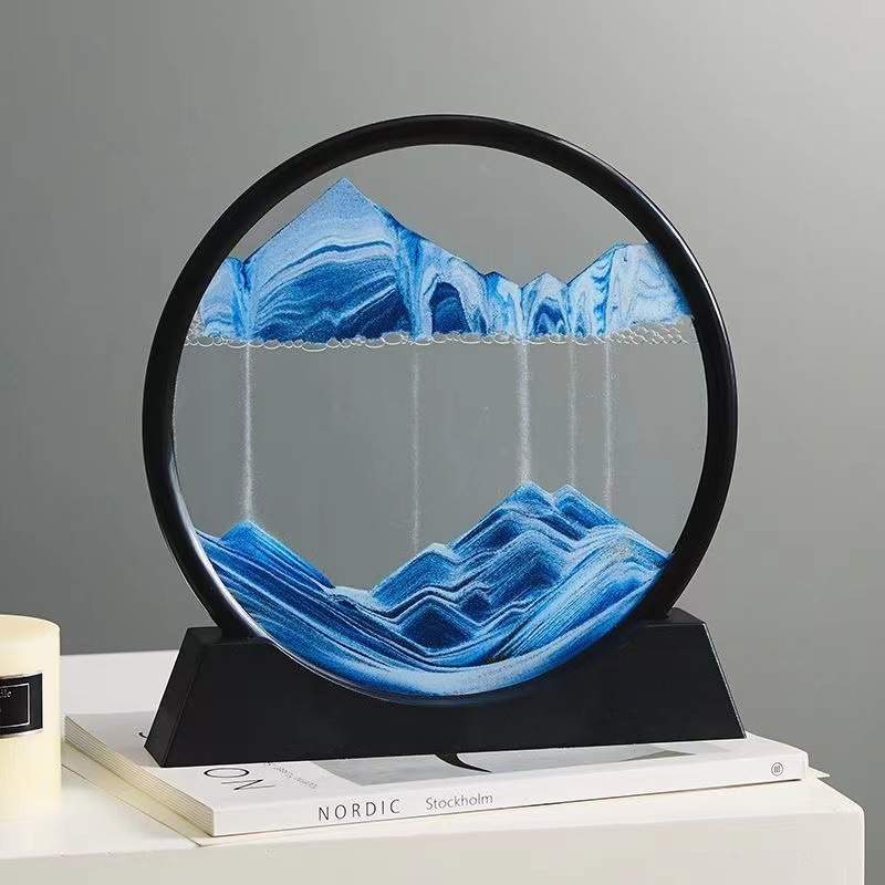 3d流沙画客厅摆件跨境创意轻奢3d立体沙漏画高档装饰家居礼物y04