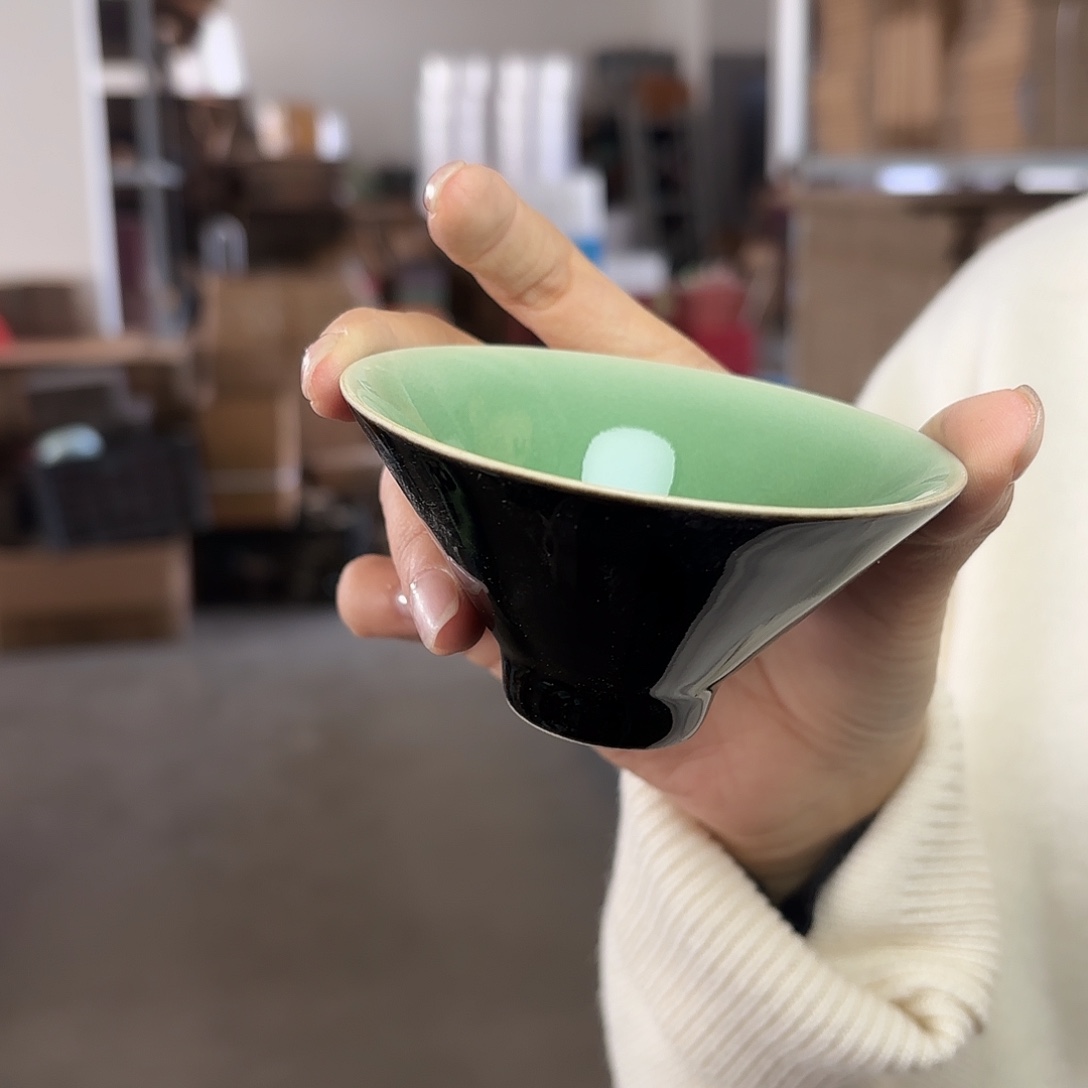 龙泉云间青瓷小米茶器