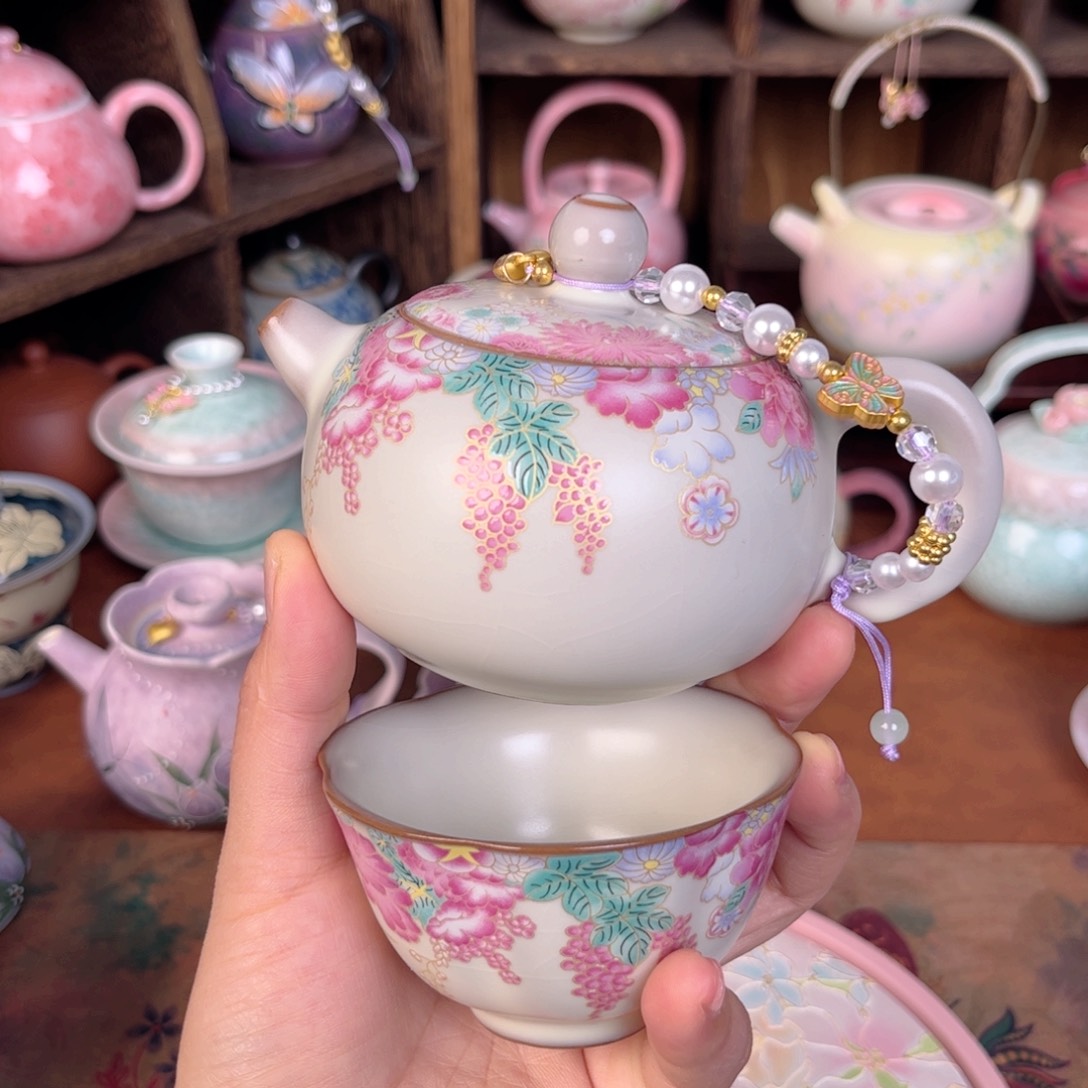 壶陶猪油冻小花园一壶一杯