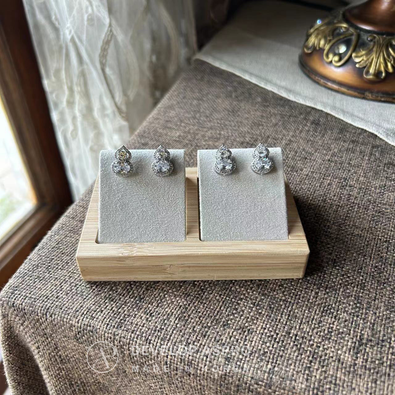 非金属亚克力耳饰 【现货925针】韩国秋冬爆款洋气耳钉XP133