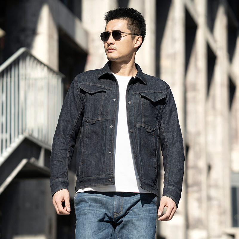 【龙牙】二代战骑战术牛仔夹克男士复古多口袋潮流休闲工装翻领耐磨