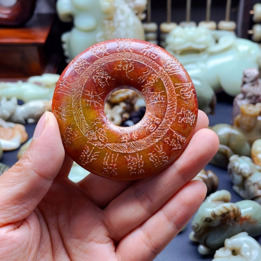 白玉菩提吊坠摆件