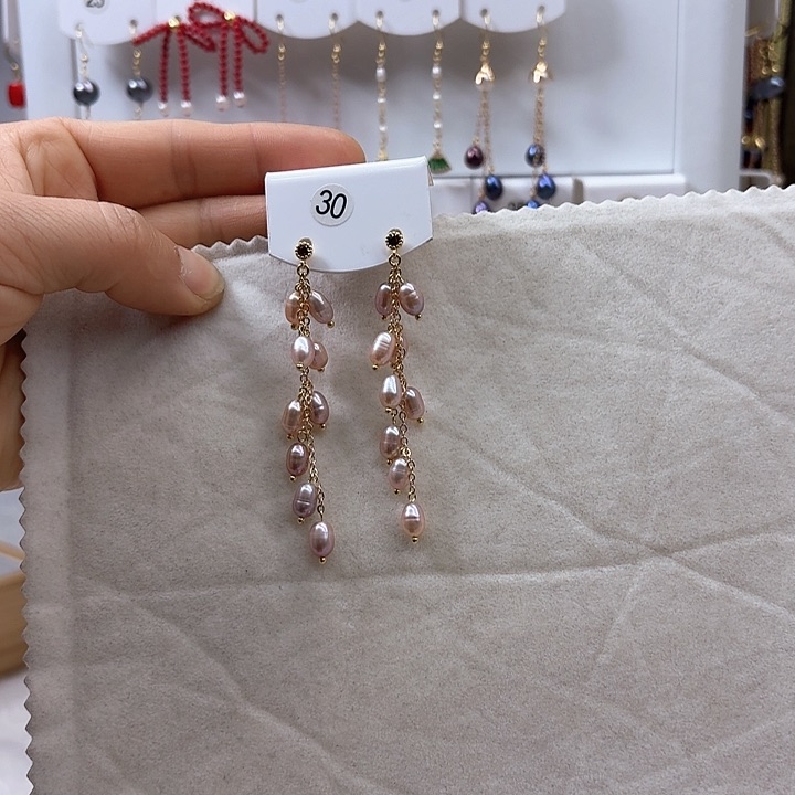 淡水珍珠发饰银S925镶嵌