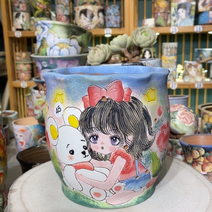 红陶景德镇艺术手绘作品