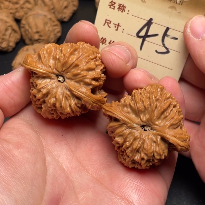 文玩核桃把件三角礓43尺以打底45