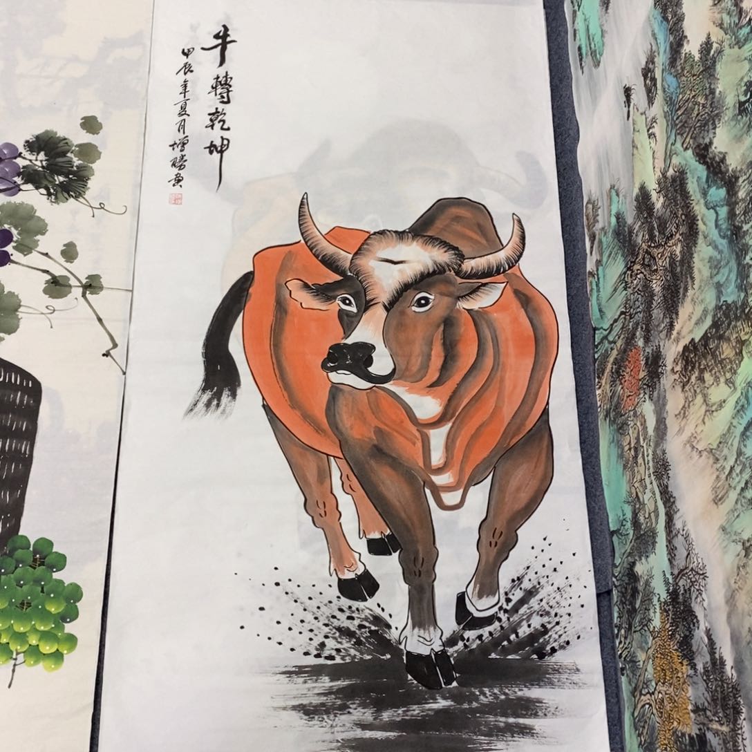 国画尺寸140✖️70四尺纯手绘国画