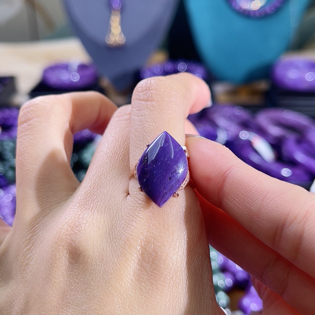 查罗石（紫龙晶）戒指银S925镶嵌