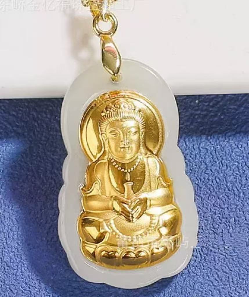 【香港ZHOUFU】高端定制款观音吊坠本命年礼物