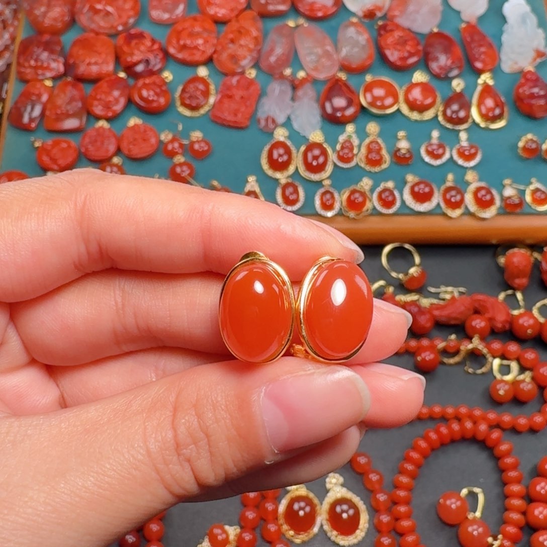 南红玛瑙南红银S925镶嵌