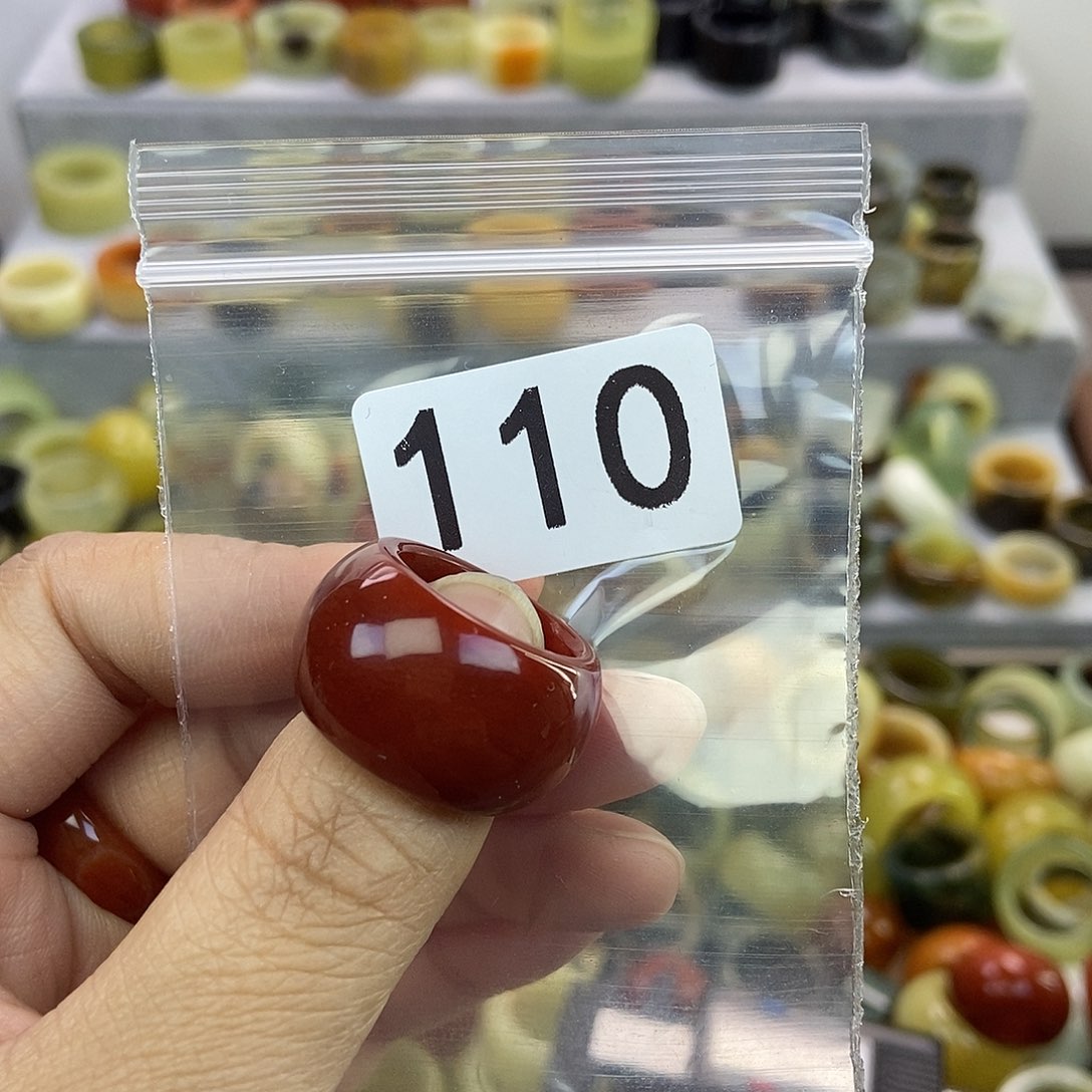 十***2蛇纹石玉未镶嵌戒指