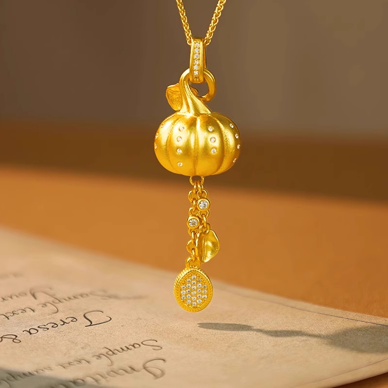 足金999 5G工艺南瓜吊坠F200（不含链）