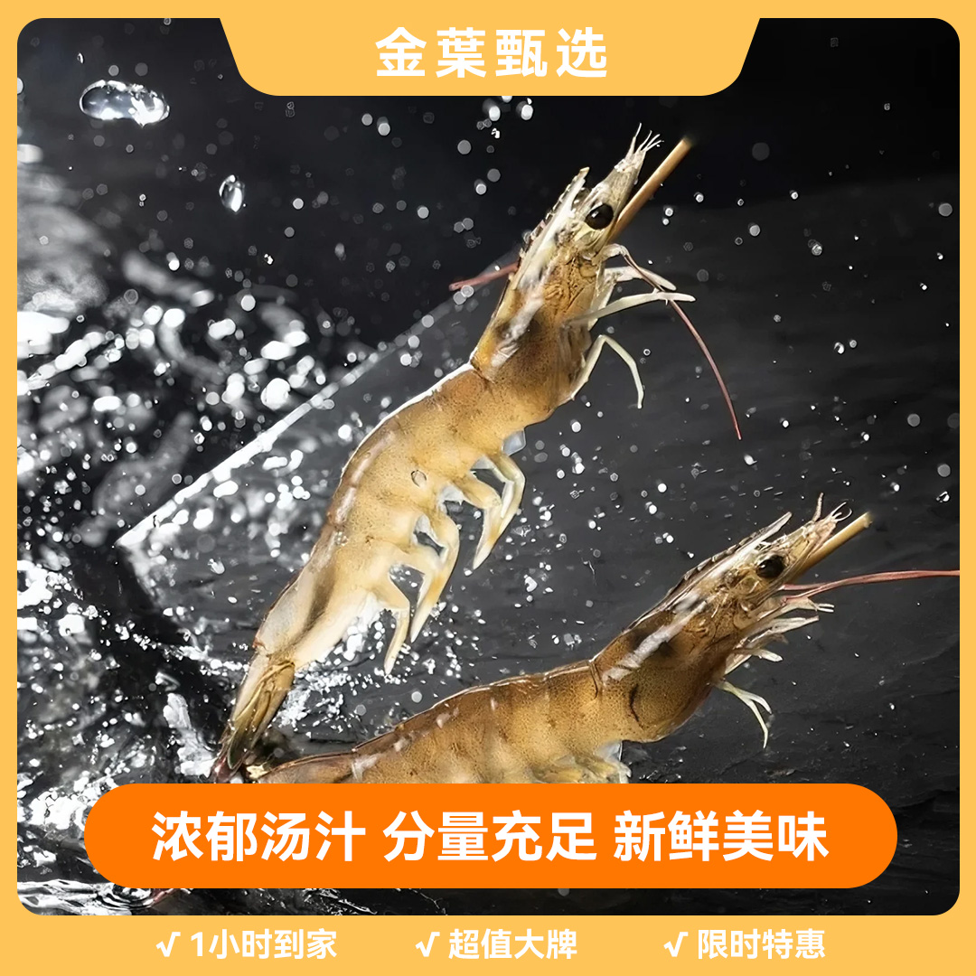 【金葉甄选】鲜活海水明虾18头左右 （生）29.9/500g（生）
