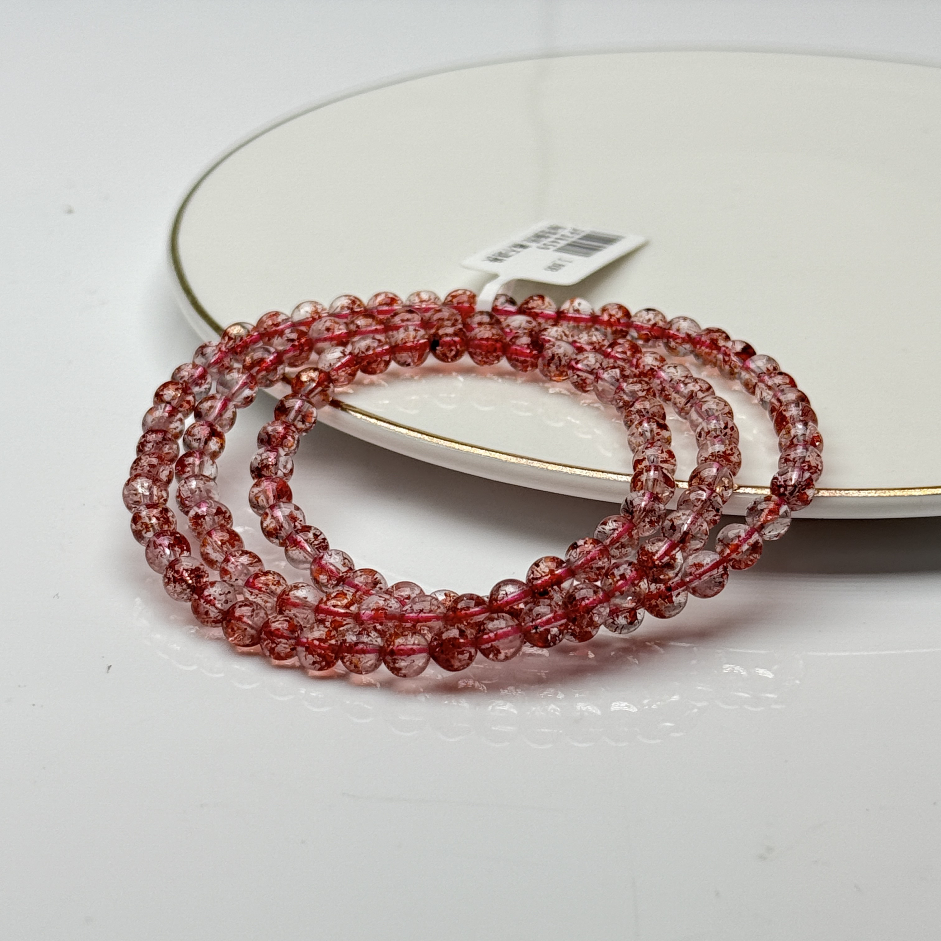 晶匠天然金草莓多圈手串4mm+ 多样性发一 编号-JP38459