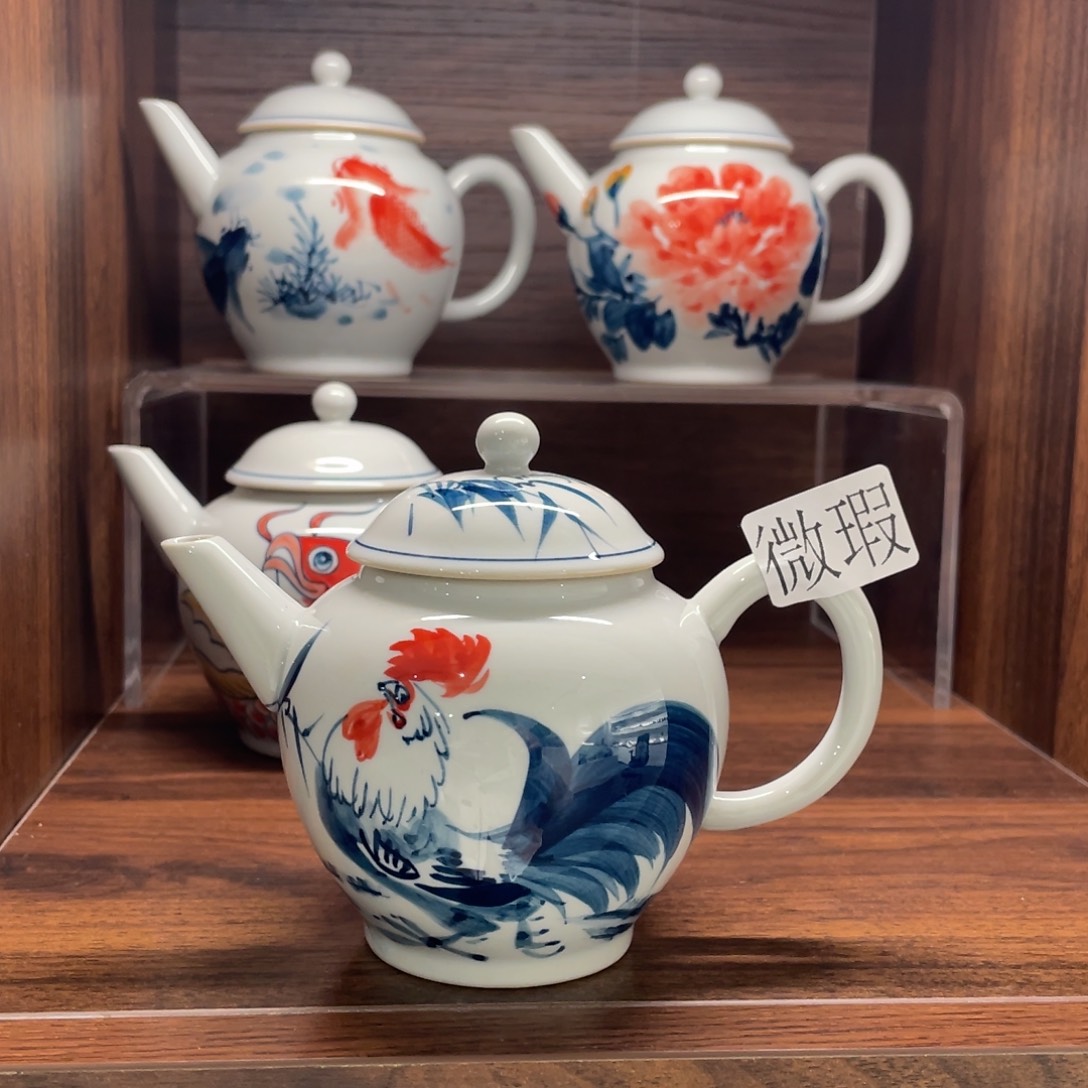 微瑕纯手绘釉下彩