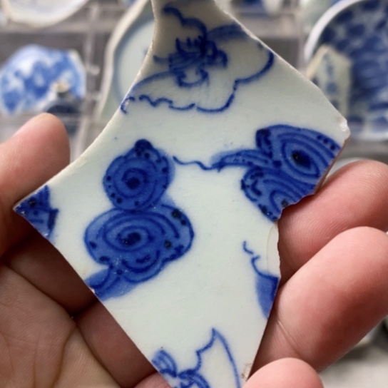 瓷片现代瓷器青花瓷片