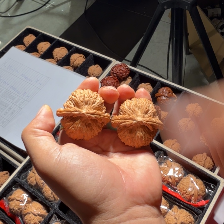 把件文玩核桃997号46-48mm全品白狮子