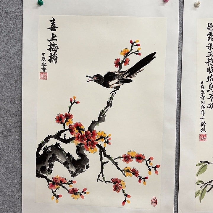 国画花鸟的翅膀和翅膀都很70.46