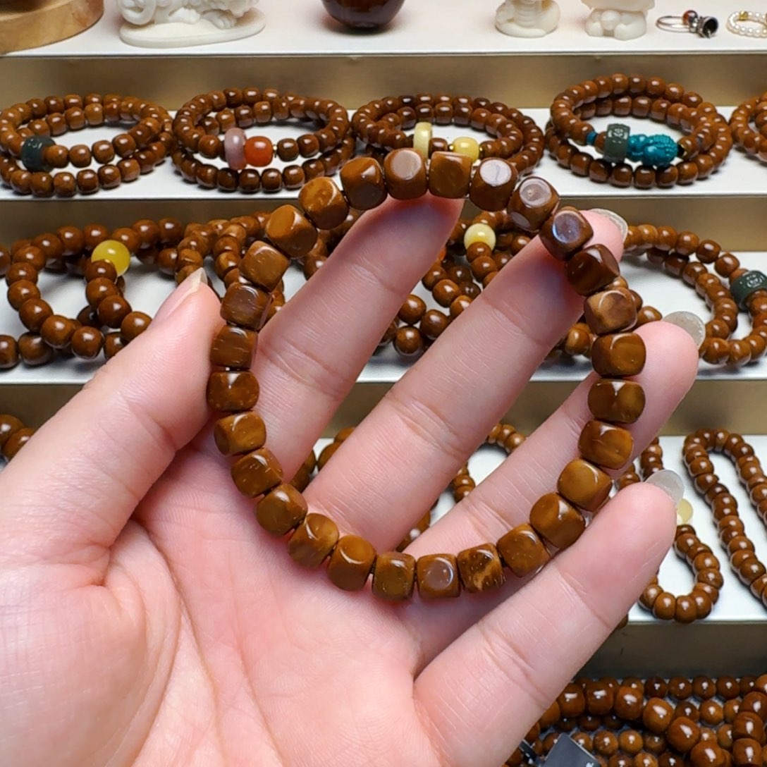 库克吊坠菩提手串六方珠精挑9×7mm