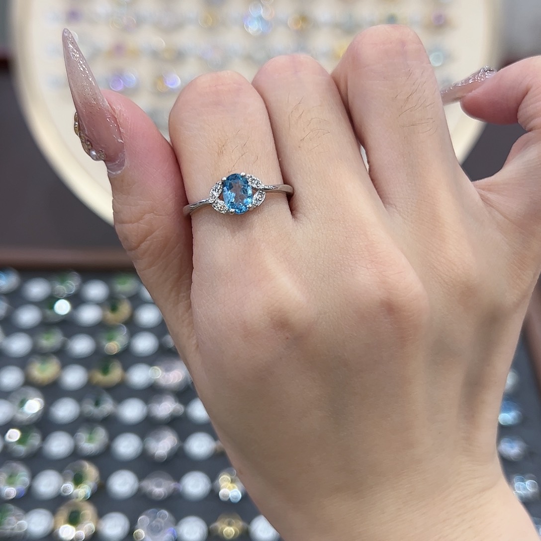 蛇纹石玉戒指银S925镶嵌@****鼠