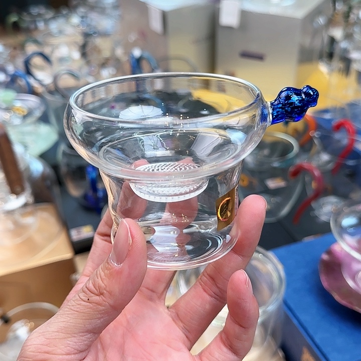 禾器宝蓝金奉珠茶漏激光