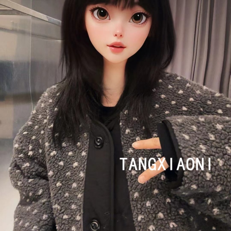 5店 灰点点大颗粒外套潮牌女装