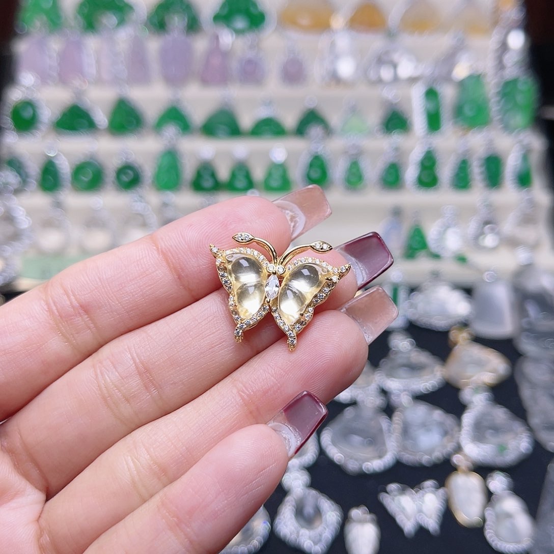 石英质玉颈饰银S925镶嵌@****