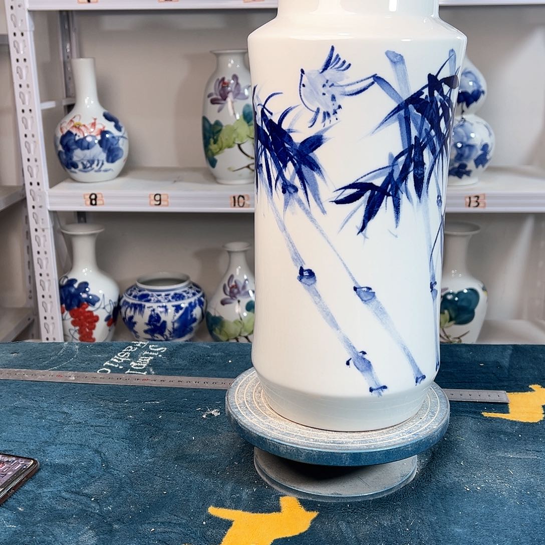 摆件景德镇陶瓷书竹