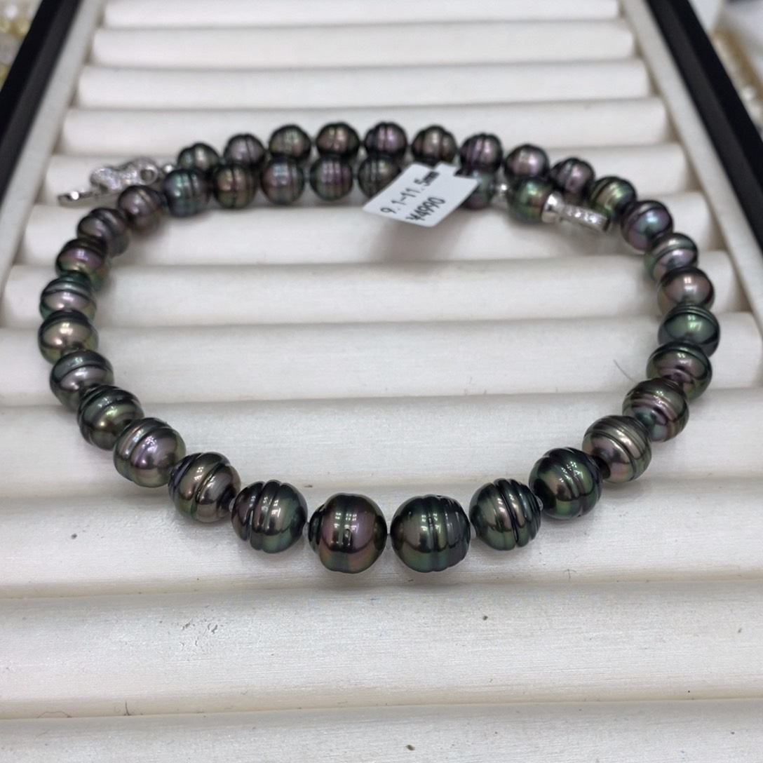 海水珍珠颈饰未镶嵌叨*大溪地项链9.1-11.5 潘