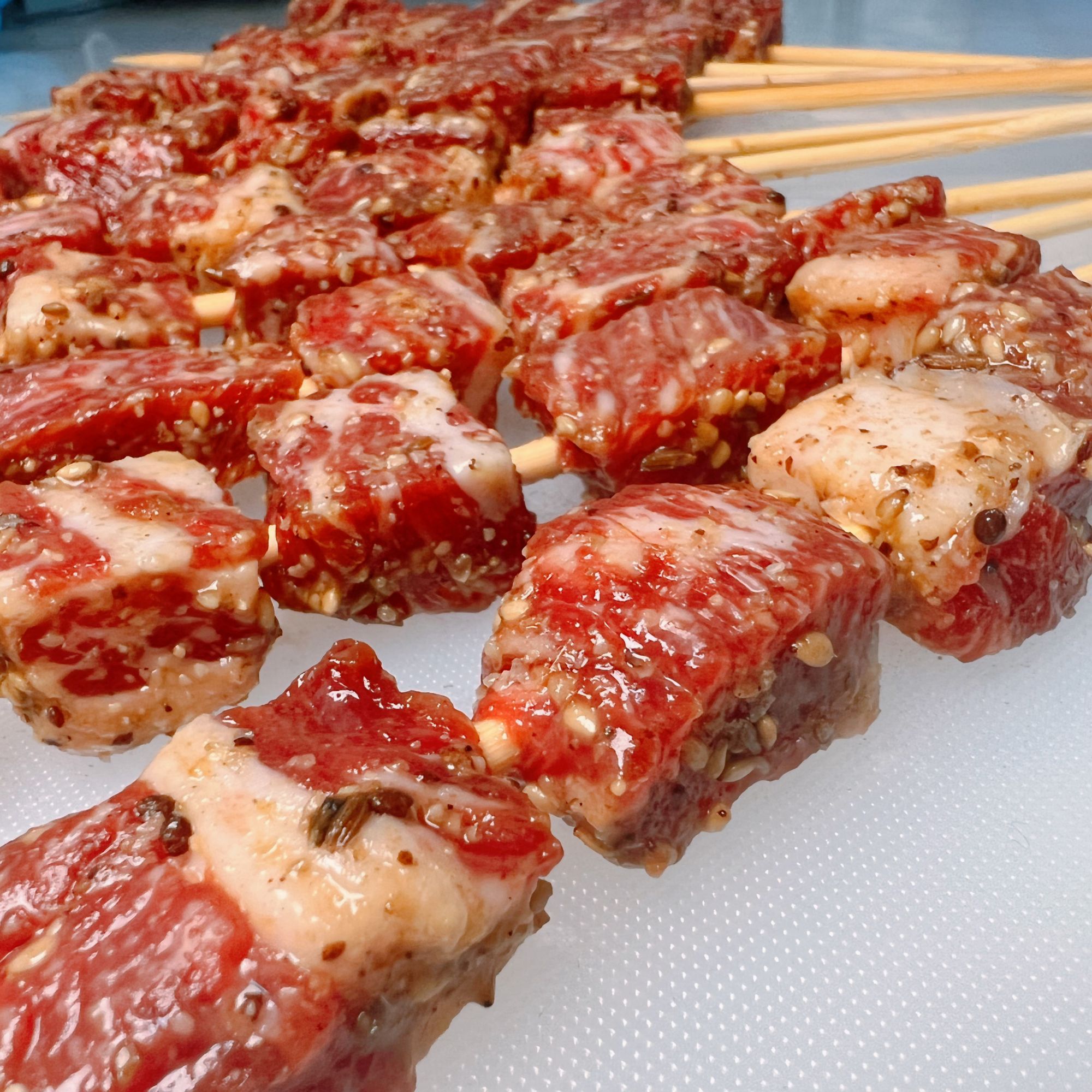 桦牛和牛孜然肉串