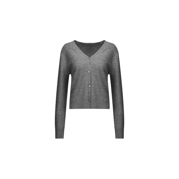 【金豆V领开衫】软糯蓬松进口金豆纱毛织小外套WT43IYQ004