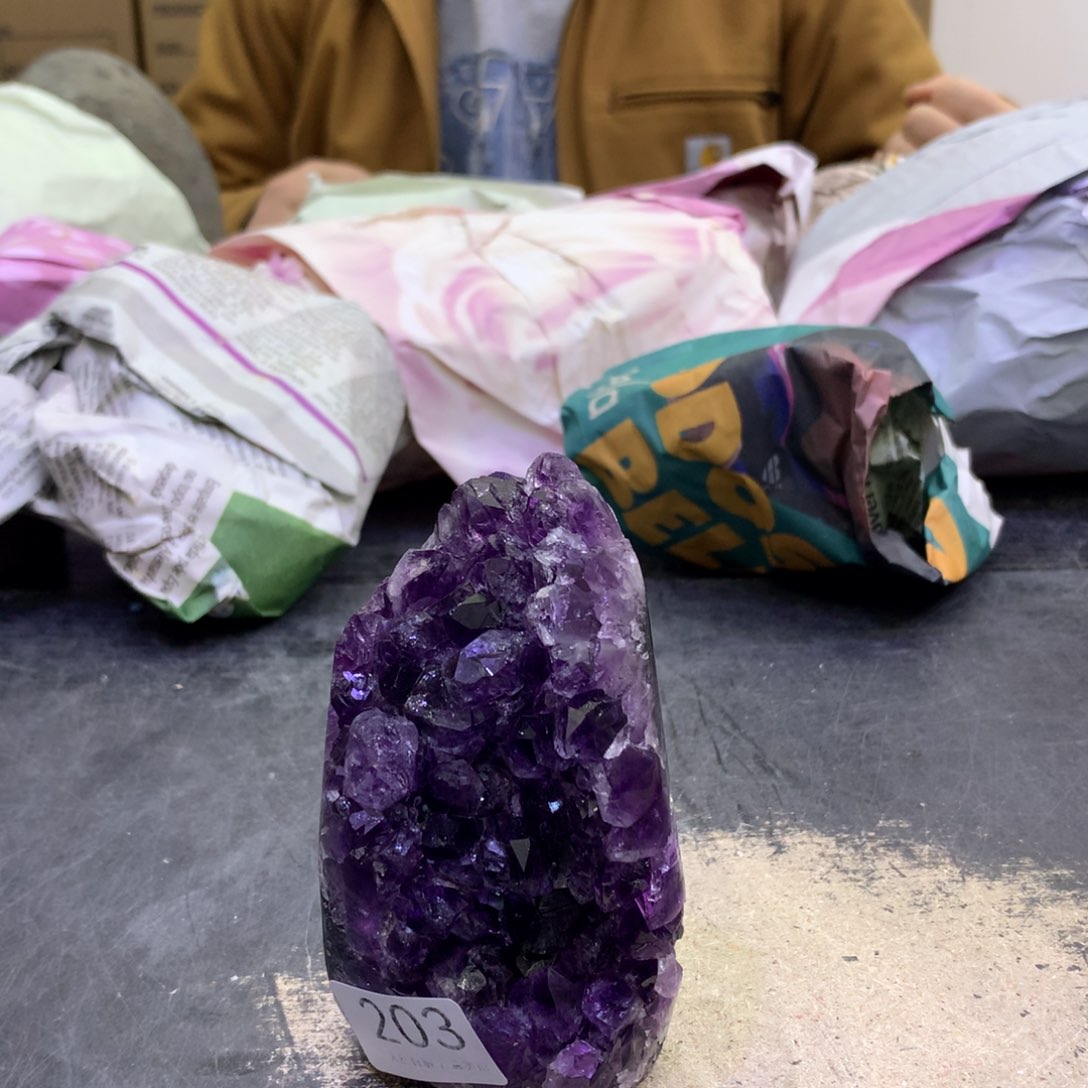 水晶摆件未镶嵌紫晶203