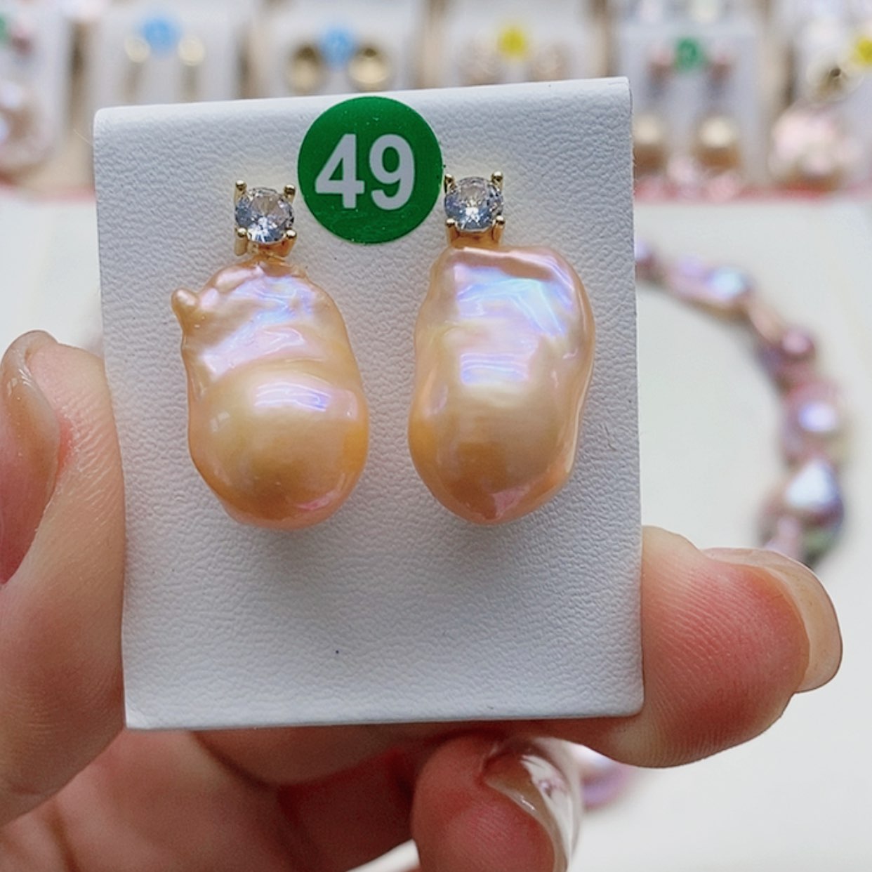 【闪购商品】淡水珍珠耳饰银S925镶嵌