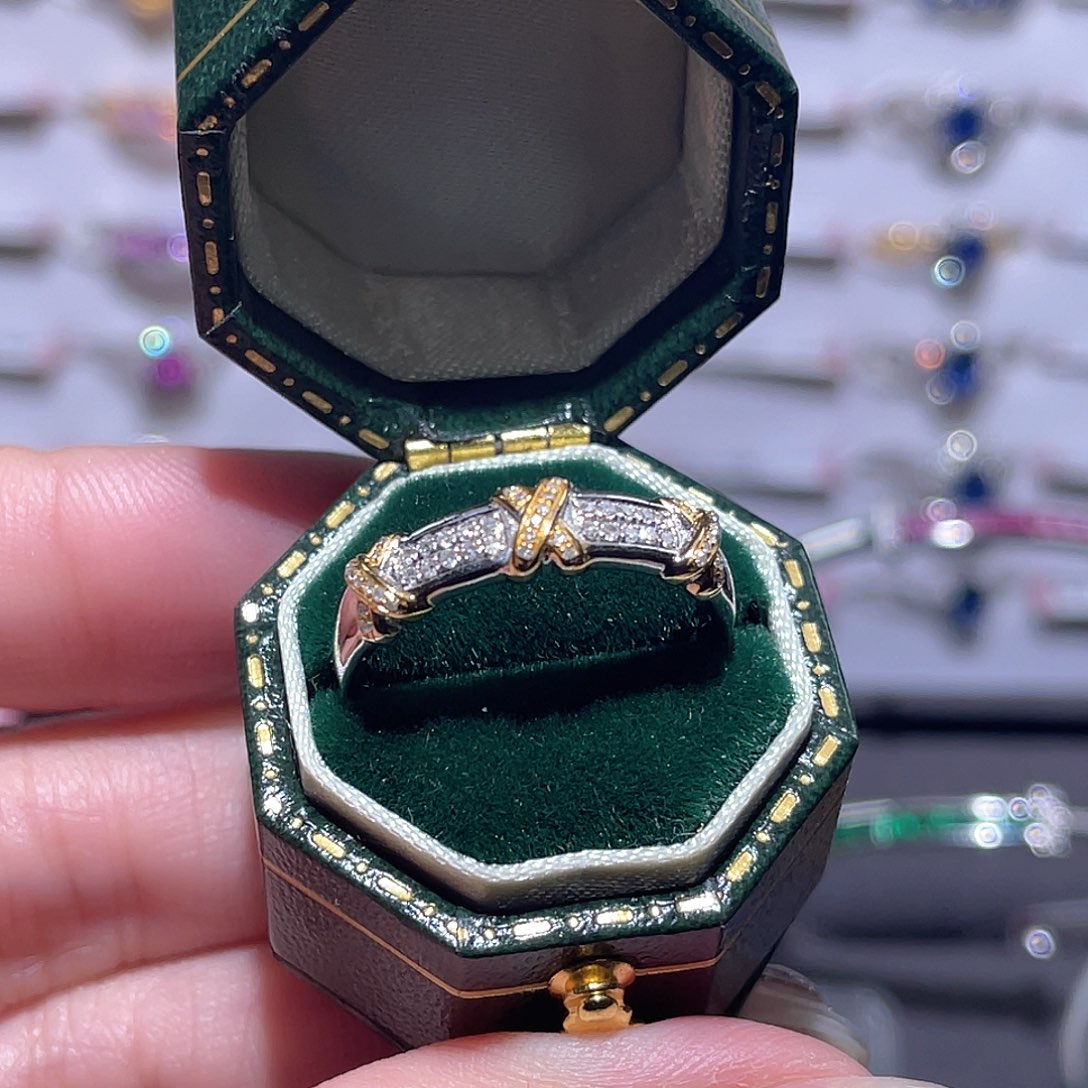 钻石戒指/指环18K金镶嵌力量戒