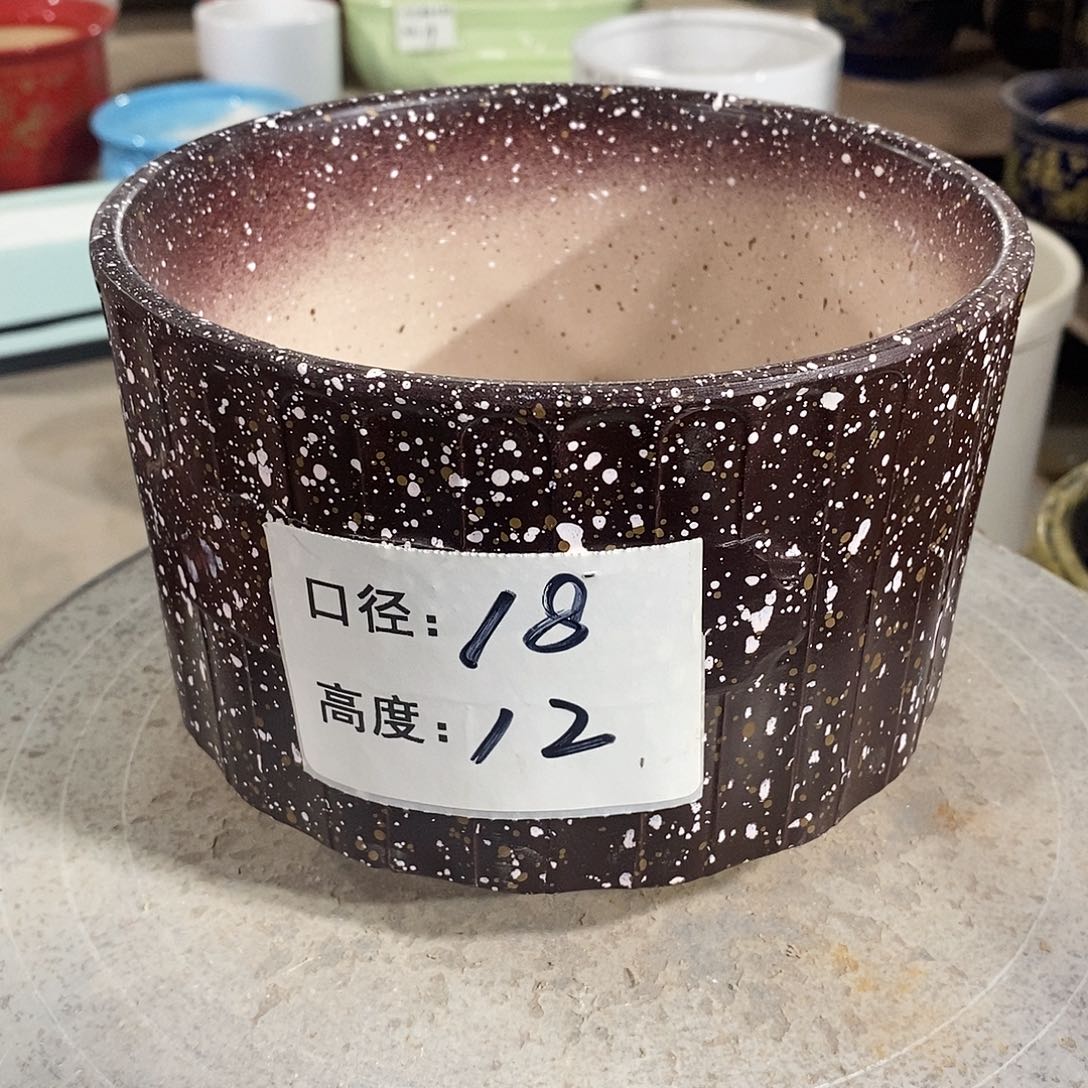 【闪购商品】陶瓷微瑕花盆-026-1个咖啡色