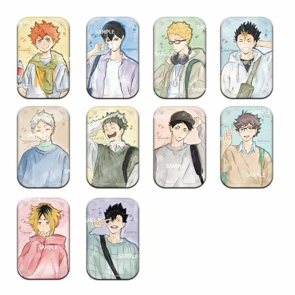 （白猫）排球少年水彩校园吧唧