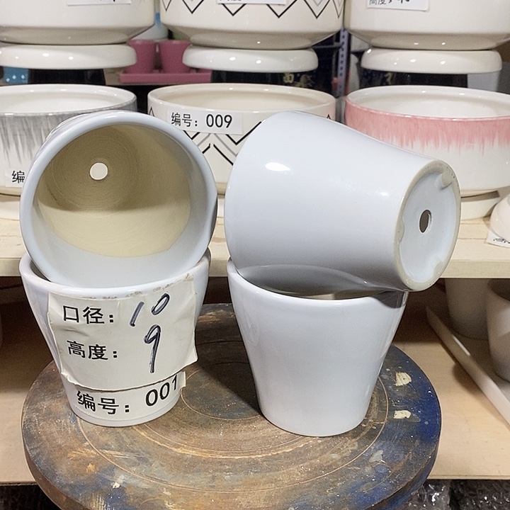 陶瓷微瑕花盆-001-4个