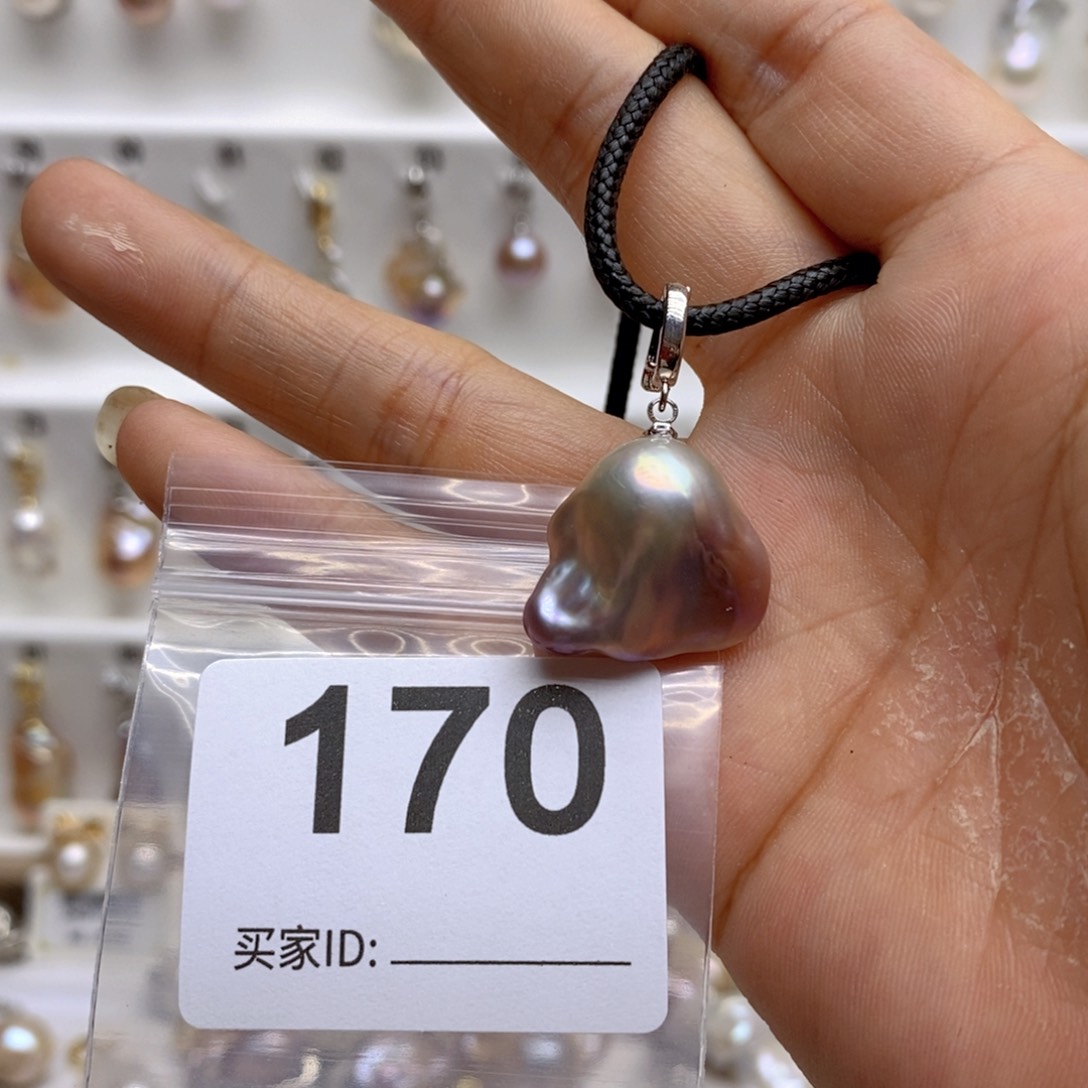 淡水珍珠颈饰银S925镶嵌170