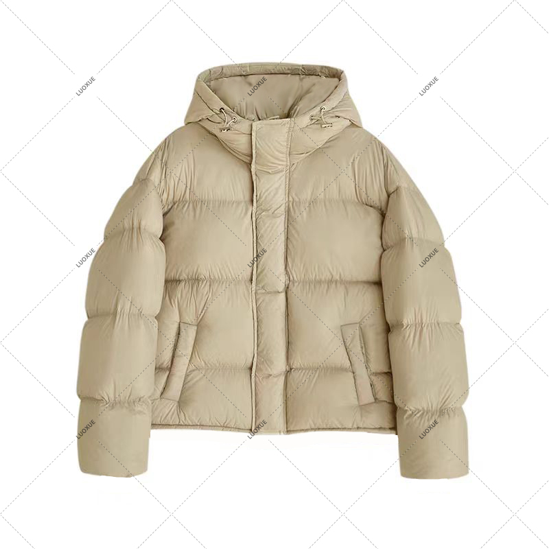 保真90绒 轻柔泡芙连帽羽绒服 90白鸭绒韩版简约时尚百搭