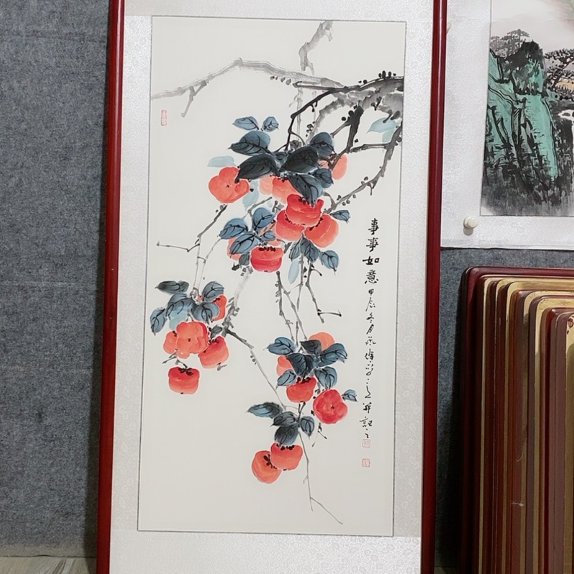 【闪购商品】国画书画作品带框125×65厘米
